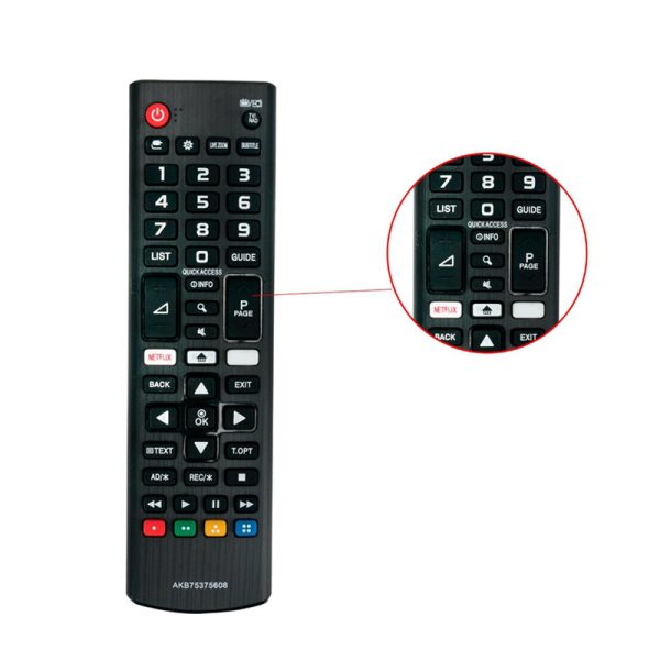 For LG AKB75375608 Universal Remote Control LCD, LED, Smart TV – Black
