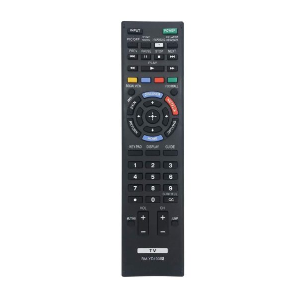New Original RM-YD103 Replacement Remote Control Fit For Sony TV- Black