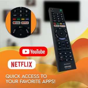 New Original RMT-TX300E Replacement Remote Control Fit For Sony TV- Black