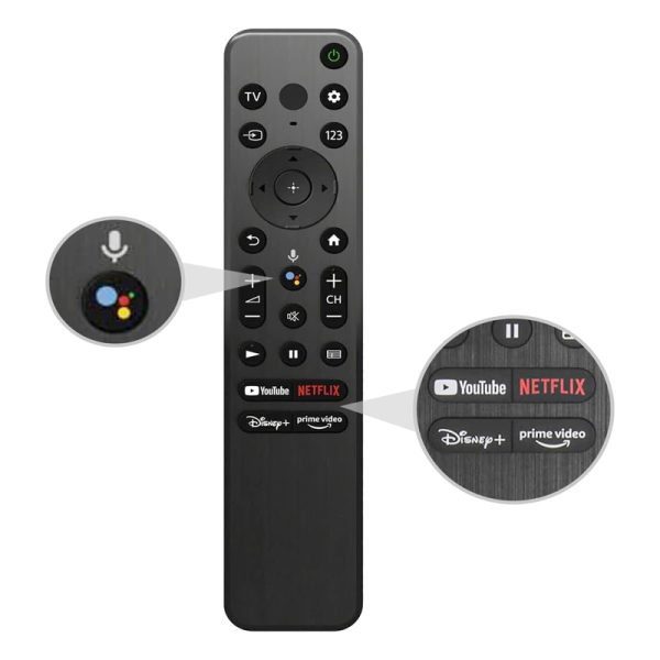 New Sony RMF-TX800U Replacement Remote Control With Sony 4Κ 8K HD TV- Black