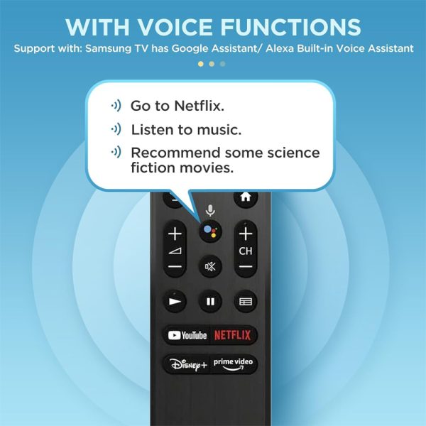 New Sony RMF-TX800U Replacement Remote Control With Sony 4Κ 8K HD TV- Black