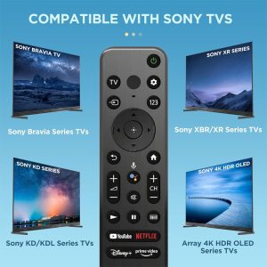 New Sony RMF-TX800U Replacement Remote Control With Sony 4Κ 8K HD TV- Black
