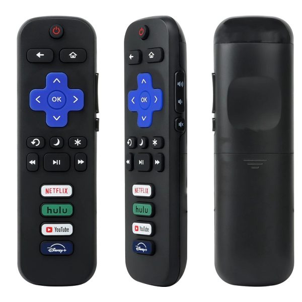 Universal ROKU TV Replacement Remote Control With Netflix/Hulu/YouTube Shortcut Buttons - Black