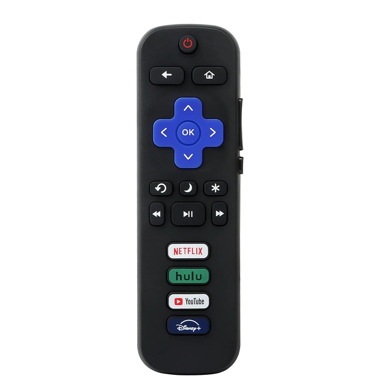 Universal ROKU TV Replacement Remote Control With Netflix/Hulu/YouTube Shortcut Buttons - Black