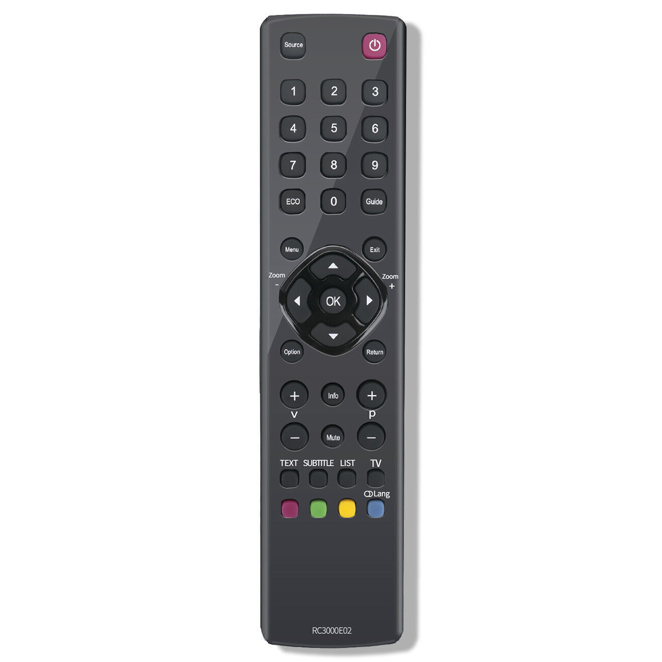 Replacement Remote Control for TCL RC3000E02 Universal Remote Control - Black
