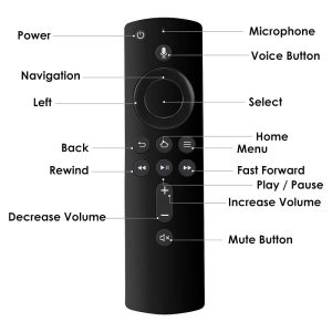 New L5B83H Voice For Amazon 2nd Gen Fire TV Stick 4K Replacement Remote Control - Black (1)
