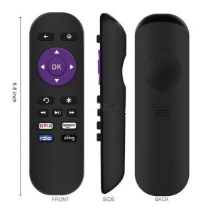 New Original RC31 Roku Tv Remote Control With NetflixAmazonRdioSling Shortcut Buttons - Black