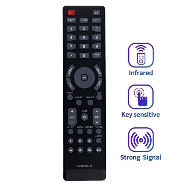 New Replacement Insignia NS-RC03A-13 Remote Control fit for Insignia LCD LED TV NSRC03A13 118020397 601120020A
