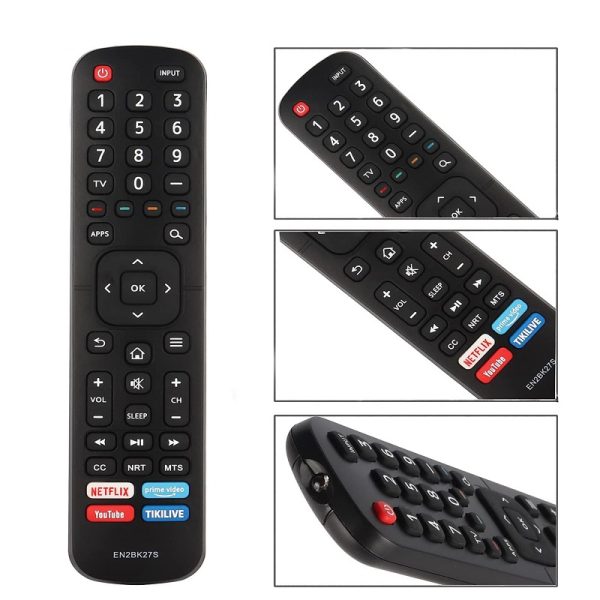 New EN2BK27S Remote Control fit for Sharp LED Smart TV with Netflix TIKILIVE Prime-Video