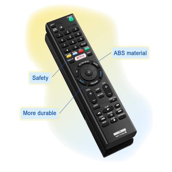 New Replacement Remote Control Sony LED Smart TV RMT-TX100U includes Netflix Hotkey