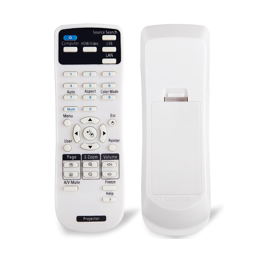 Projector Replacement Remote Control Only for Epson LCD Home Cinema, Powerlite, EB-,EX,VS, H, BrightLink, EMP- Series Projectors Remote